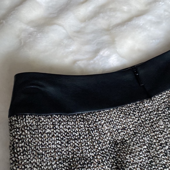 Boss by Hugo Boss Tweed Pencil Midi Skirt with Leather detailing - Picture 10 of 14